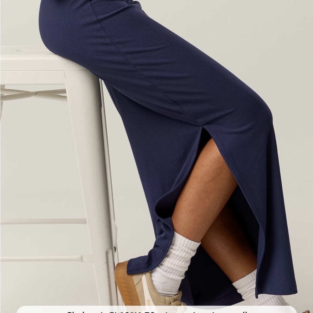 Aerie Navy Blue Maxi Skirt knit